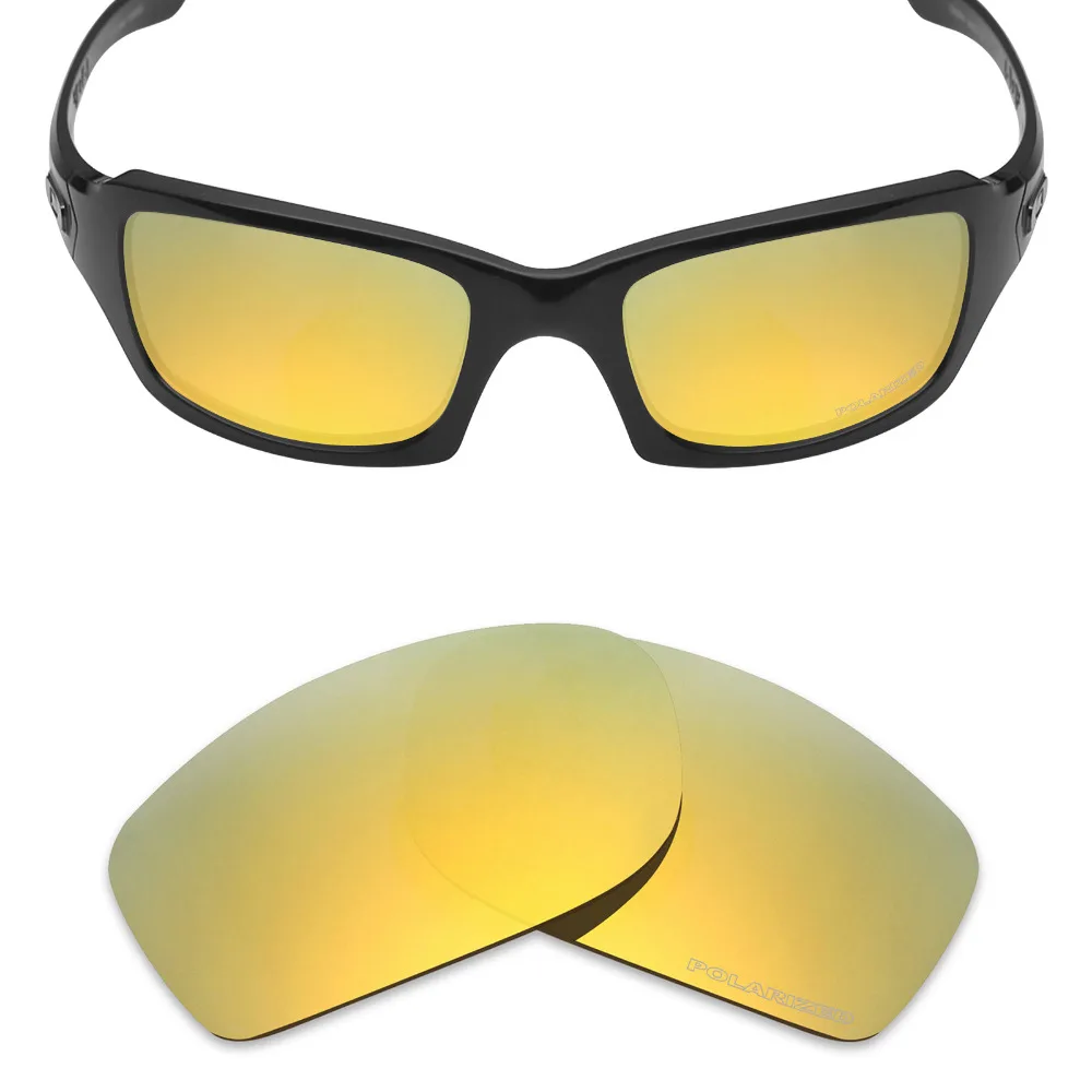 

Mryok+ POLARIZED Resist SeaWater Replacement Lenses for Oakley Fives Squared Sunglasses 24K Gold