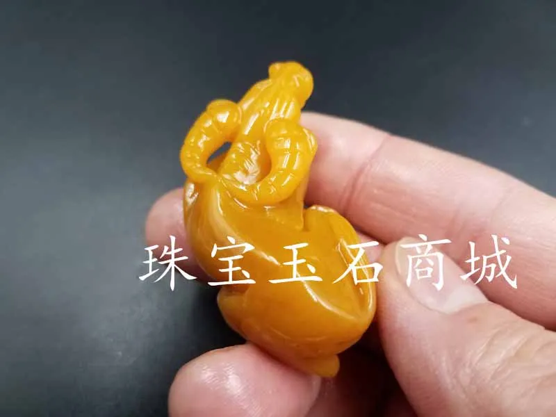 Натуральный нефрит Карго желтый дракон ручной работы трехмерный кулон в виде