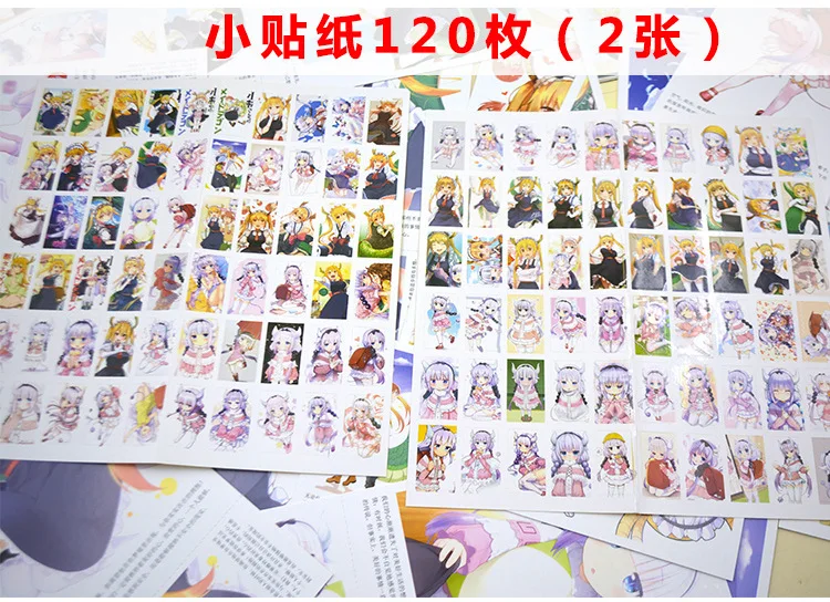 Аниме Miss Kobayashi's Dragon Maid Tohru Kanna Fanart 180 шт. открытка почтовые карты стикер Artbook
