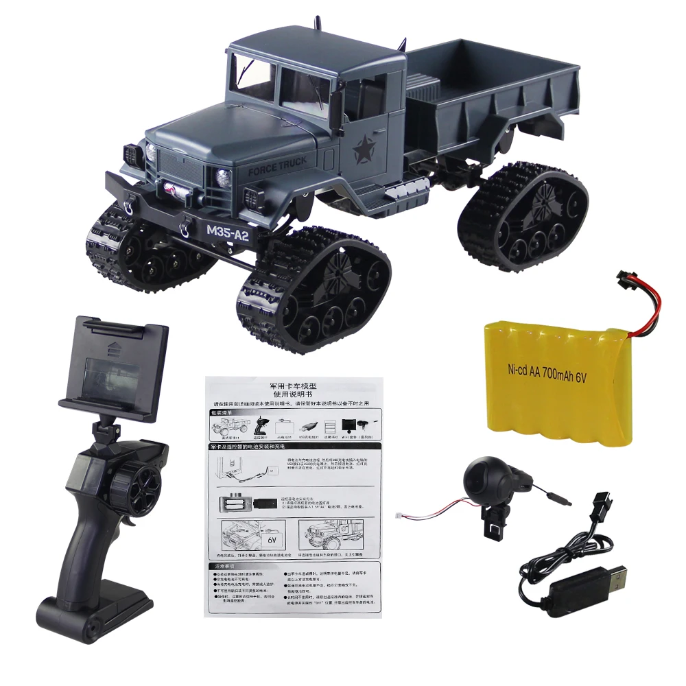 Внедорожный RC грузовик 2 4 Ghz 1/16 4WD снег шины с передним светом WiFi FPV 0.3MP камера