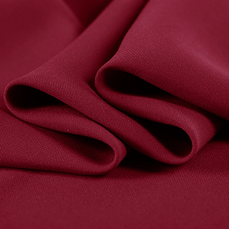 

133CM Wide 32MM Solid Color Blue Red White Silk Fabric for Spring Summer Dress Coat Jacket Pants DE973