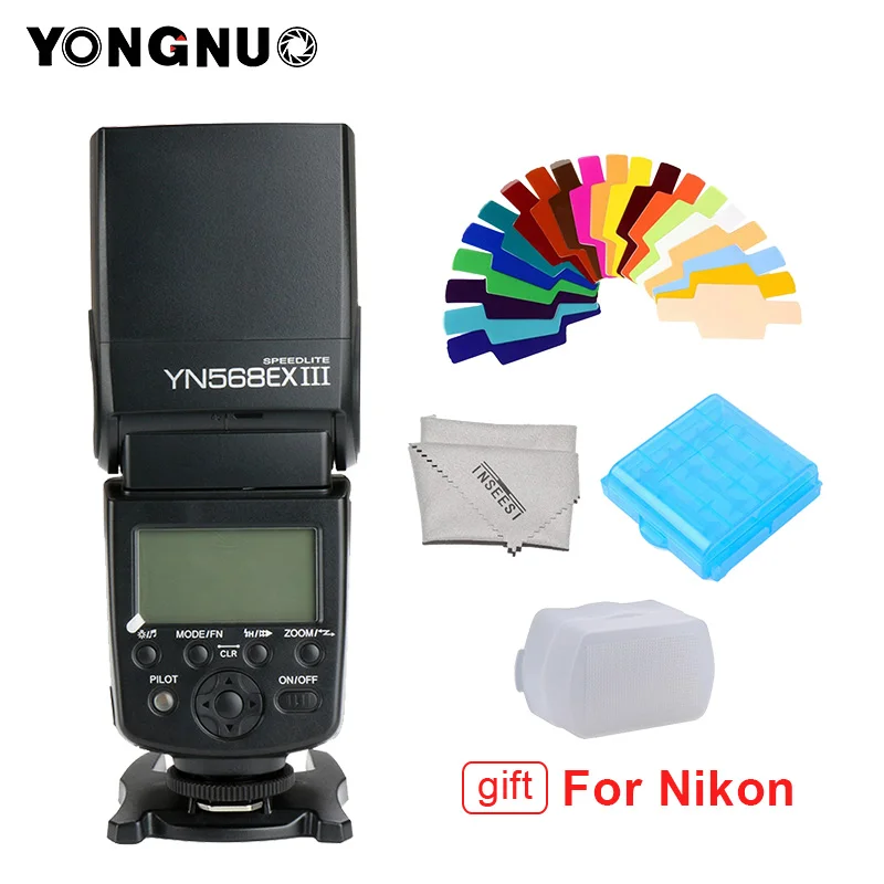 Flash fit for nikon YONGNUO YN568EX III YN568-EX III Беспроводная ttl HSS Вспышка Speedlite для Canon 1100d 650d 600d 700d для Nikon D800 D750 D7100 - Цвет: Flash fit for nikon
