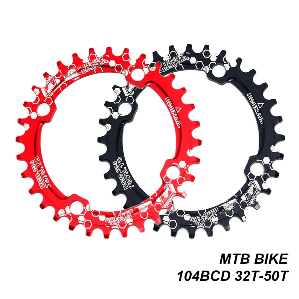 

MTB Bike 104BCD Chainwheel Cranks Tooth Disc Superlight Steel Mountain Bicycle Narrow Wide Chainring 32T-50T Bike Parts