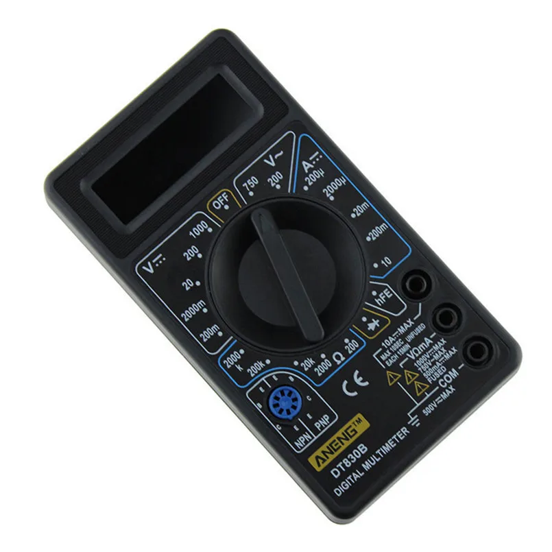 DT830B ЖК-дисплей Цифровой мультиметр Вольтметр, амперметр, Омметр ручной устройство переменного и постоянного тока для проведения испытаний рано тестер высокого качества авто-Стайлинг