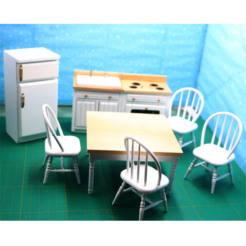 1:12 Dollhouse Miniature table stove kitchen set model Furniture toy for dolls simulation pretend play toys girls children | Игрушки и