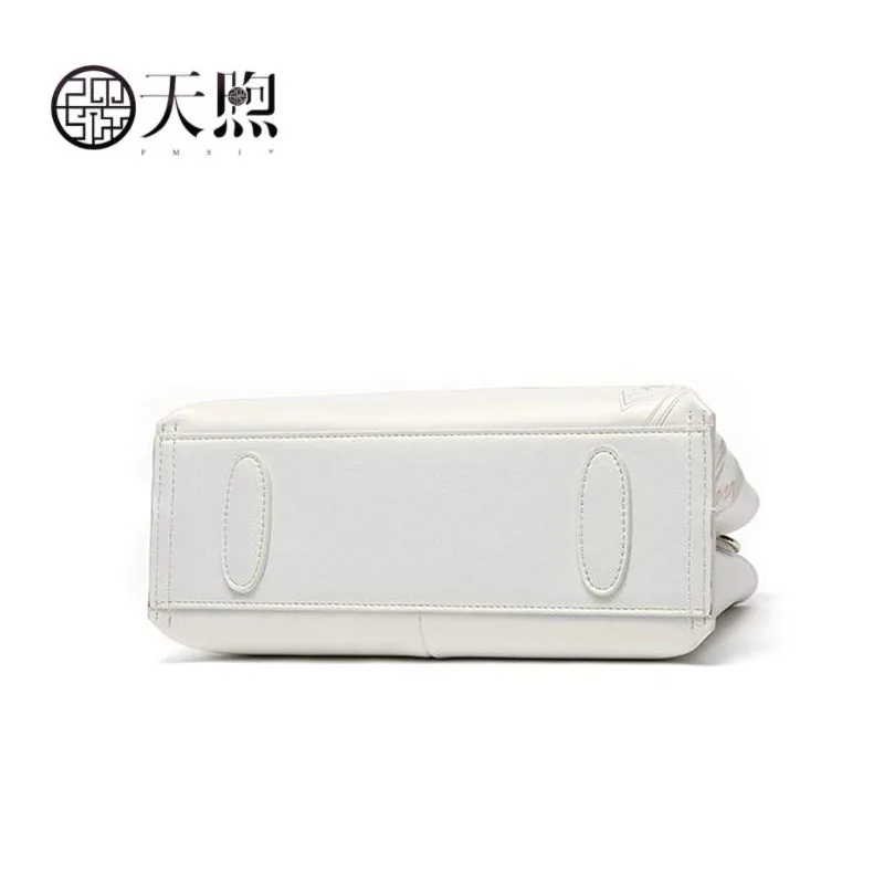 Pmsix high quality fashion luxury brand female 2019 new white ethnic style wild temperament cheongsam shoulder bag shoul | Багаж и сумки
