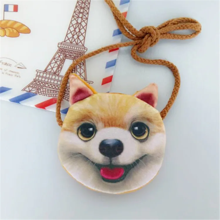 Весь милый мультфильм 3D печать животных мини портмоне держатели Cat плечо мешок