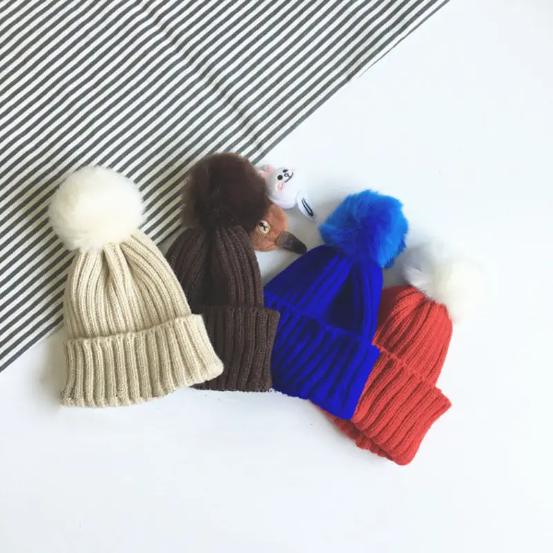 Pudcoco 2019 Brand New Kids Baby Soft Cotton Beanie Girl Boy Knit Hat Toddler Infant Fur Warm Cap | Детская одежда и обувь