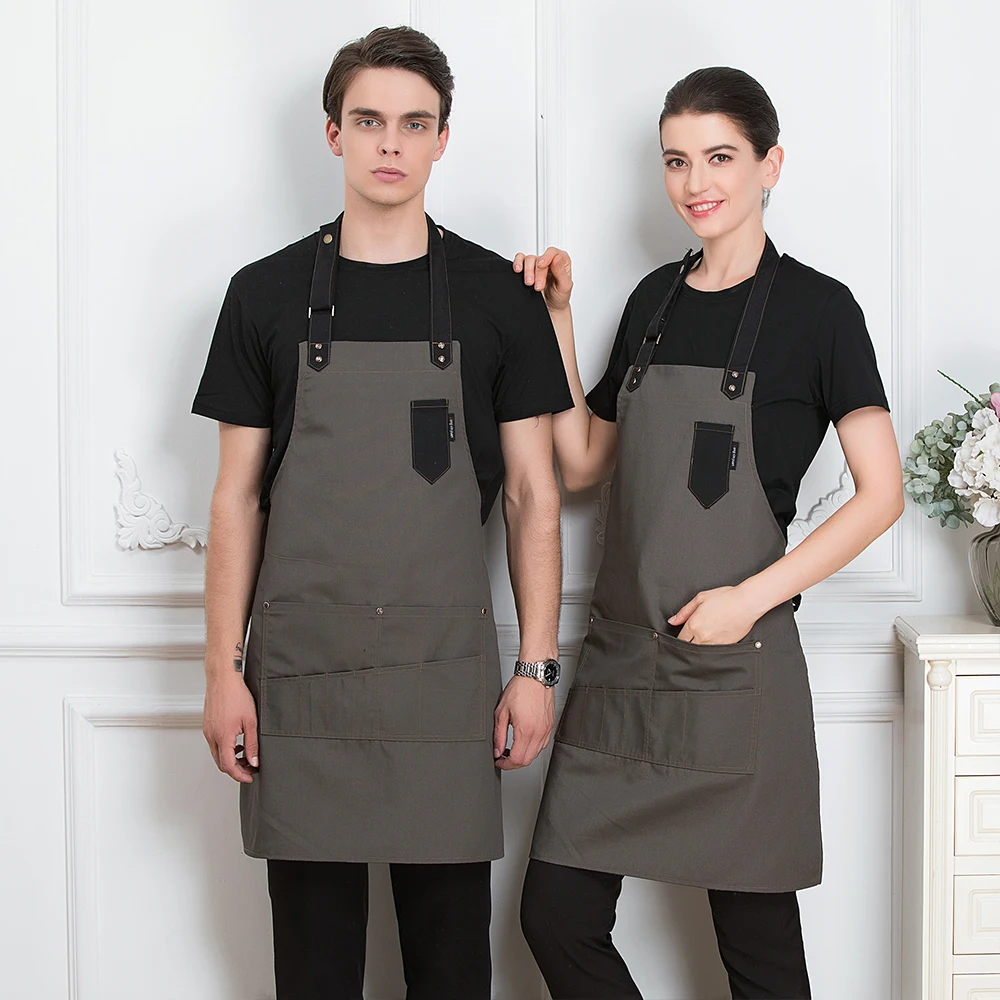 Летний Регулируемый фартук шеф-повара для мужчин и женщин ресторанов гостиниц
