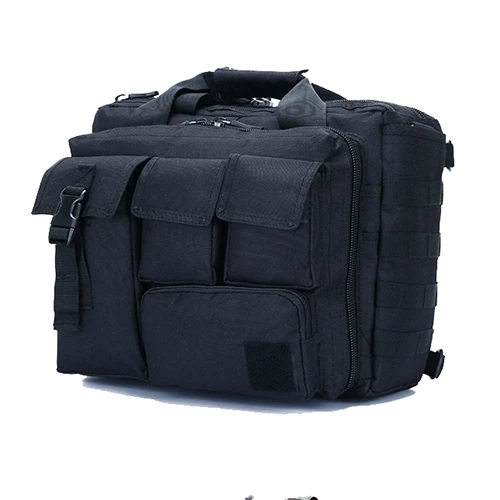 MAGCOMSEN, 36x25x29 см, классический мужской портфель, нейлоновые прочные сумки для ноутбука, компьютера, мужские камуфляжные военные армейские рабочие сумки, AG-LM-01 - Цвет: Black