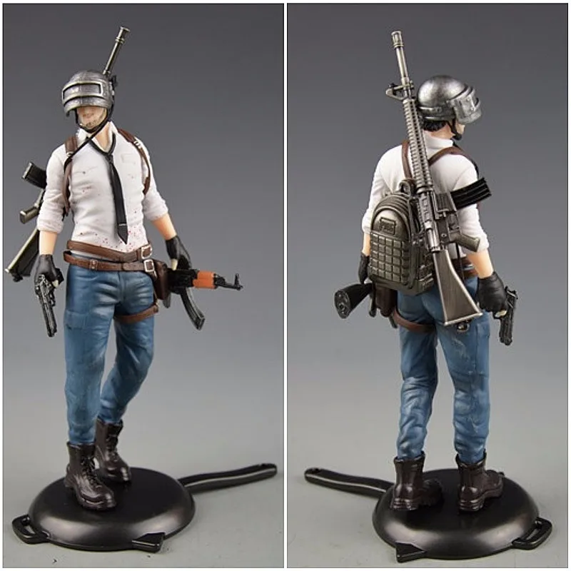 backpack and M16A4 PUBG Playerunknown's Battlegrounds около 6 дюймов кукла мужская роль место, чтобы съесть курица сегодня пластиковая модель 16 стиль соответствия - Цвет: backpack and M16A4