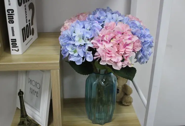 

Silk Hydrangea Flowers Artificial Bridal Flowers Bride Bouquet Wedding Decorations Fake Table Centerpieces Kissing Balls Real To