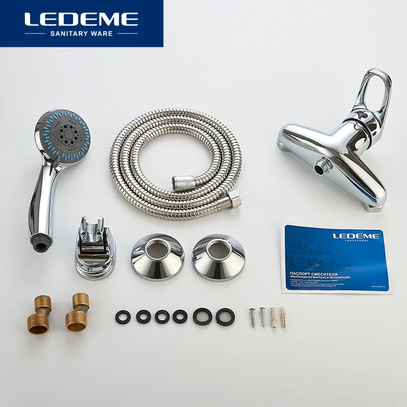 LEDEME Смеситель для душ. кабины латунь Цвет: хром L2004|Смесители ванны| |