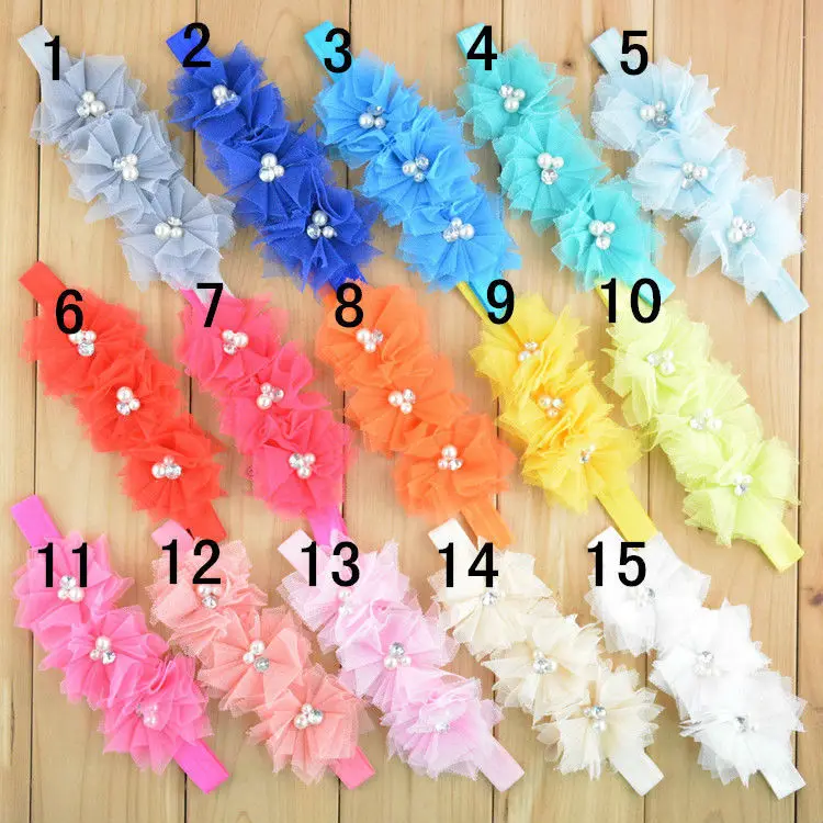 Повязка на голову из тюля с цветами для девочек 8 шт./лот 18 цветов|party crazy|party confettiparty