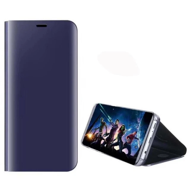 Purple blue Чехол для samsung Galaxy A7, зеркальный флип, умный кожаный чехол для сна, для samsung A750, SM-A750F, чехлы A750G, Funda Coque 6,0" - Цвет: Purple blue