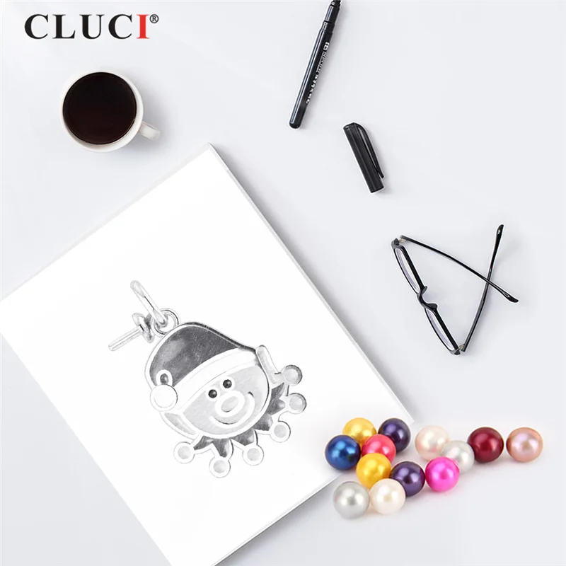 CLUCI Sunshine Smile Face серебро 925 пробы подарок подвеска с жемчугом для ожерелья
