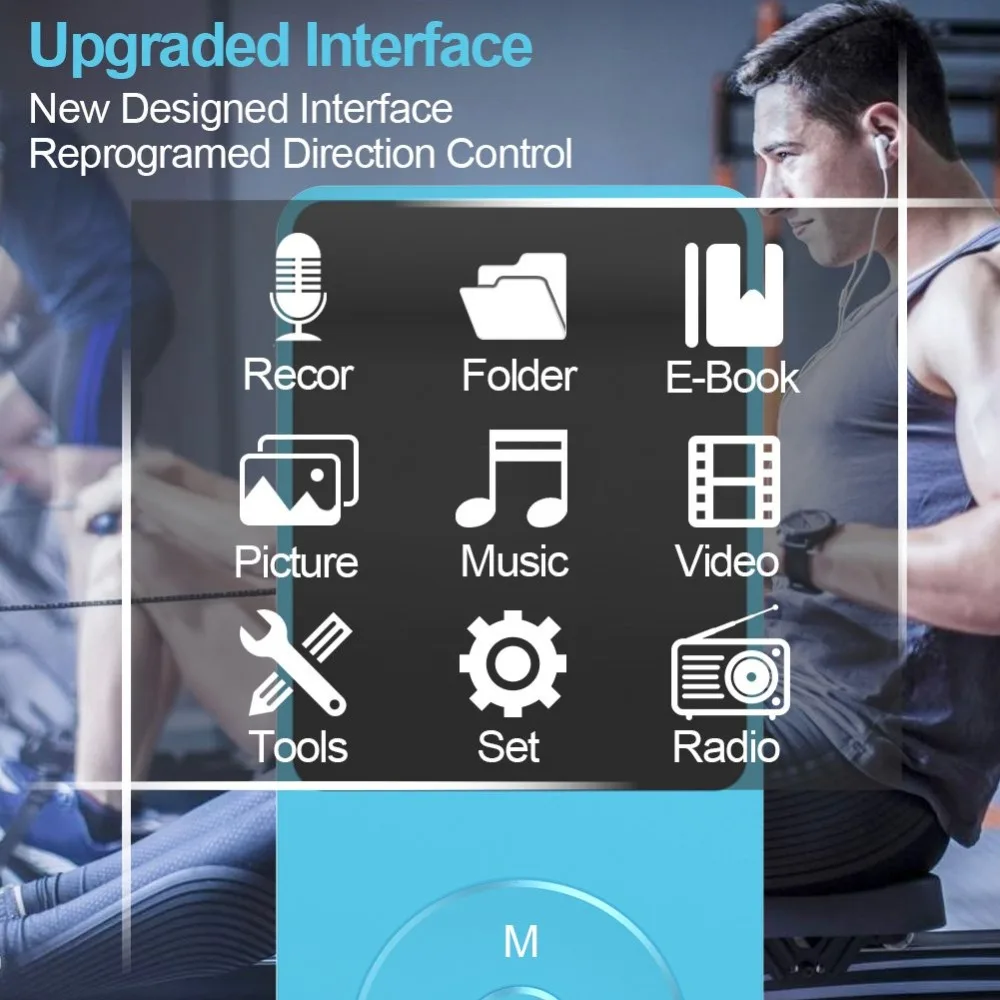 MP3 плеер RUIZU X02 ультра тонкий музыкальный плеер с fm-радио, диктофон, воспроизведение видео, чтение текста, 80 часов воспроизведения