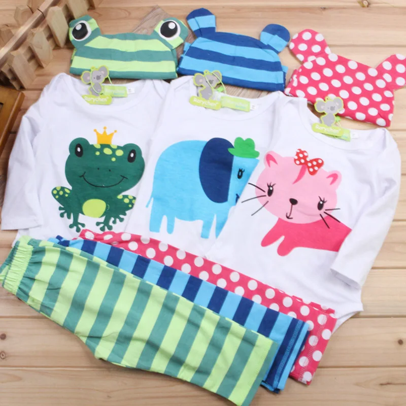 Демисезонный для маленьких девочек и мальчиков Костюмы детские милые комплекты