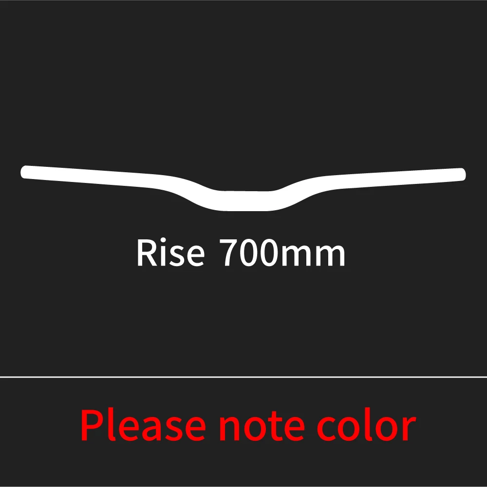 rise 700mm Китайский известный бренд Ullicyc углеродный MTB руль плоский или подъемный руль 31,8*580/600/620/640/660/680/700/720 мм CB186 - Цвет: rise 700mm