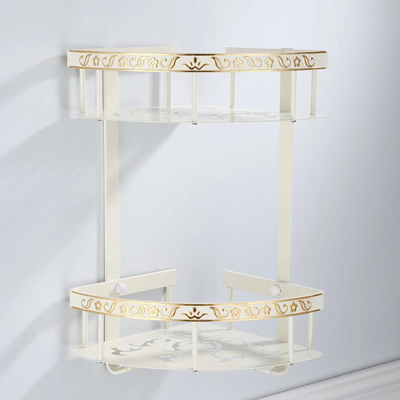 Резная полка для ванной из алюминиевого сплава Настенная Корзина ручная посуда