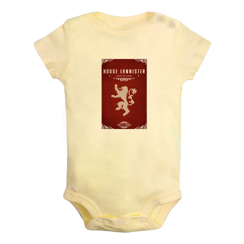 ieBodysuits2169Y Одежда для новорожденных девочек и мальчиков с изображением золотого льва, дома Ланнистера Кастерли, рок и надписью «Hear Me Roar» комбинезон с короткими рукавами - Цвет: ieBodysuits2169Y