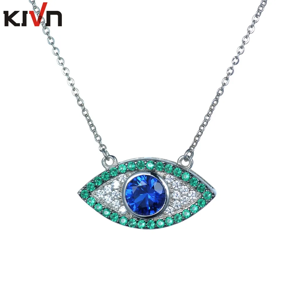 KIVN модные ювелирные изделия турецкие голубые глаза кубического циркония женские