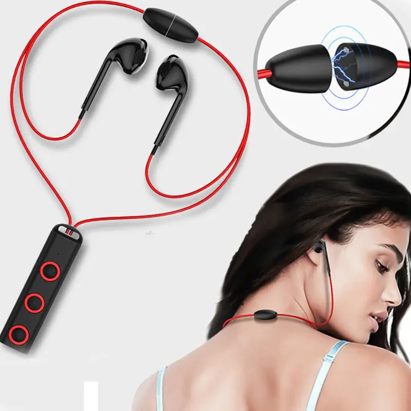 Наушники беспроводные соединенные проводом как называются Sport Bluetooth Earphone Headphone For Asus Zenfone 4 5 5Z 3 Max 2 Pro M1 Live Z