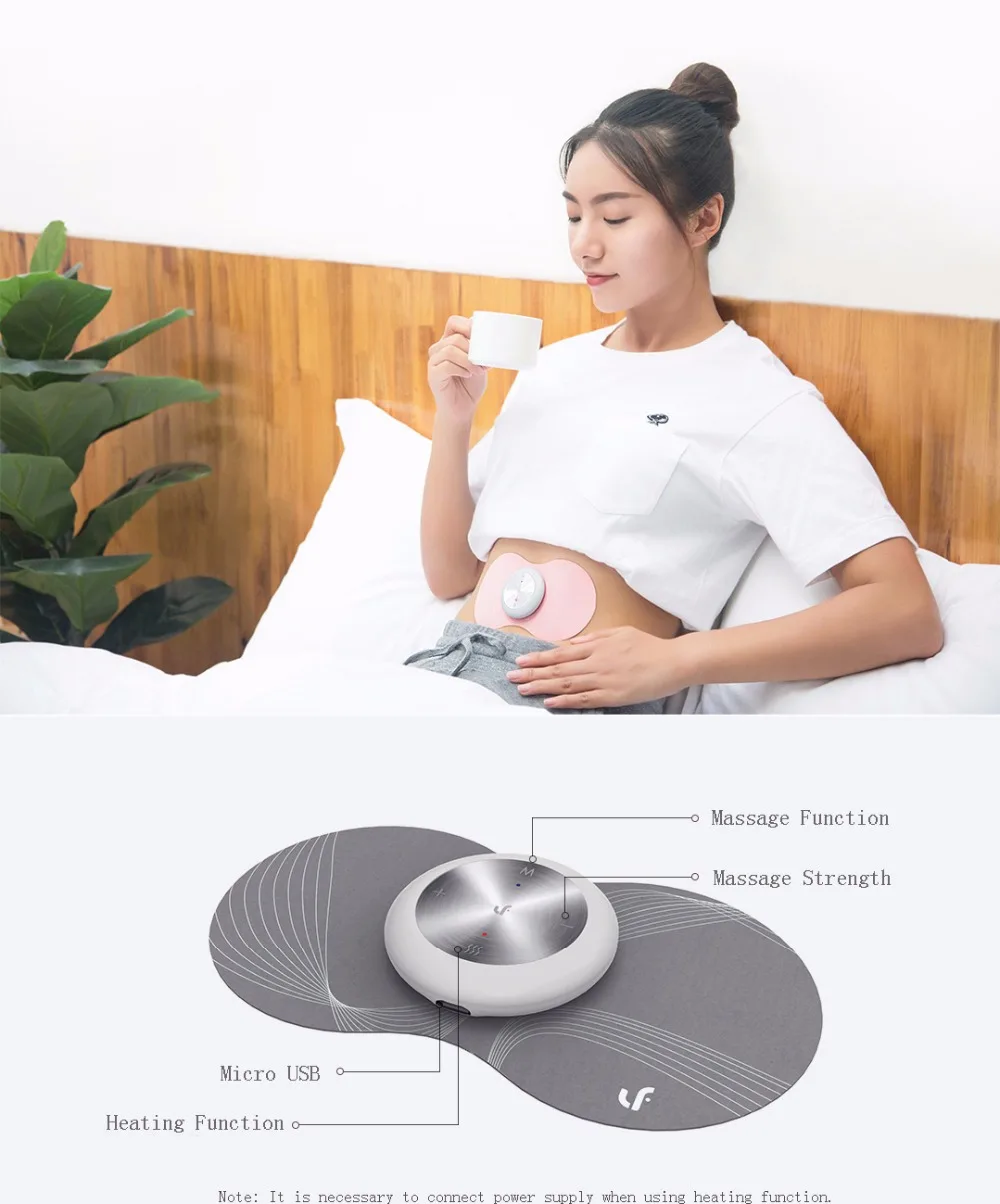 Xiaomi LF умный теплый Массажер для мышц тела Расслабляющий Женский Менструальный массажер Волшебные наклейки для Mijia home app