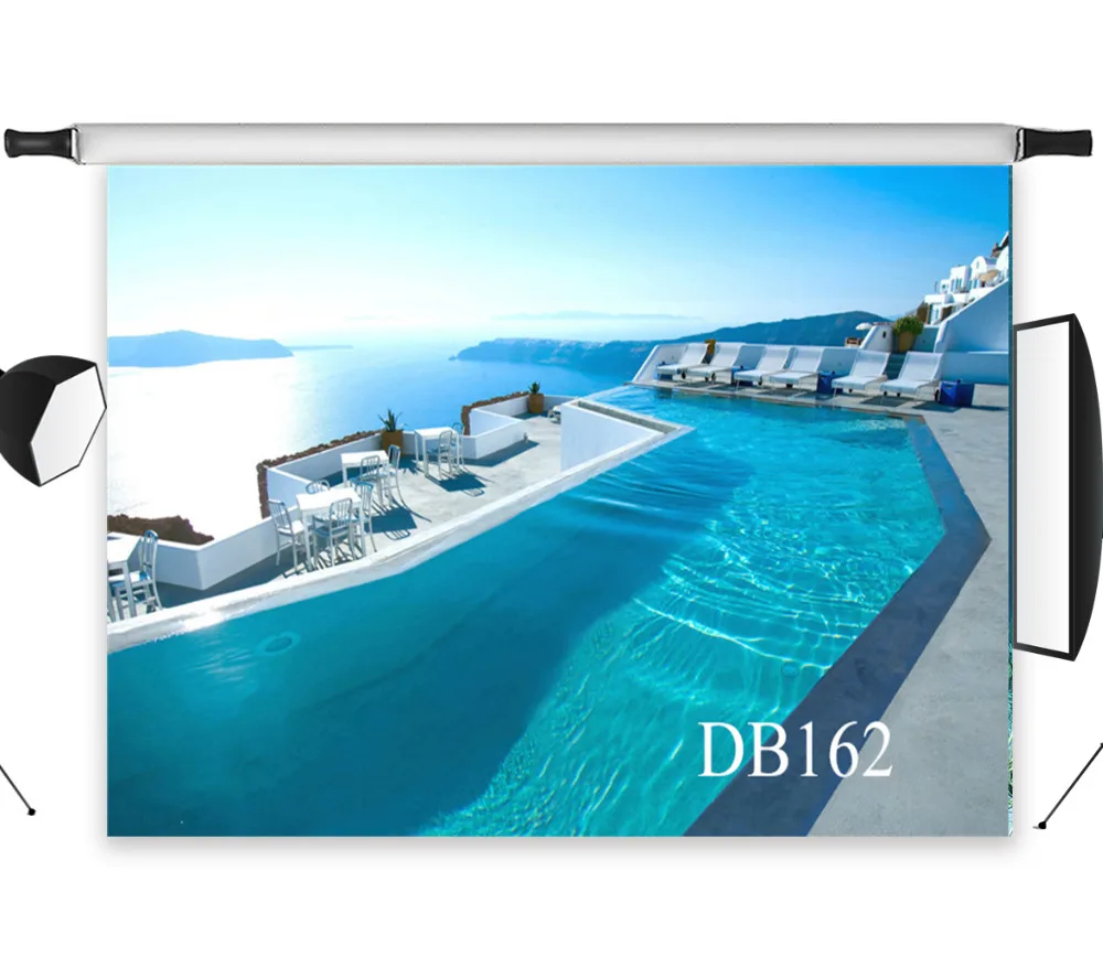 Бесшовный моющийся фон для студийной фотосъемки с видом на море|Фон фотосъёмки| |