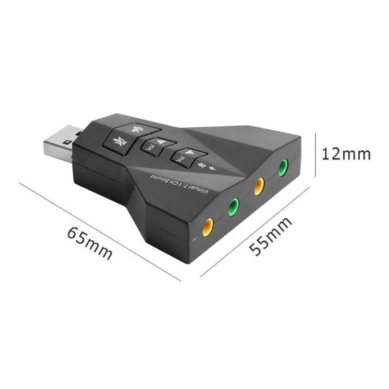 USB звуковая карта двойной микрофон гарнитура 3D Аудио карта конвертер Звуковая карта Виртуальная 7,1 канал USB 2,0 аудио адаптер