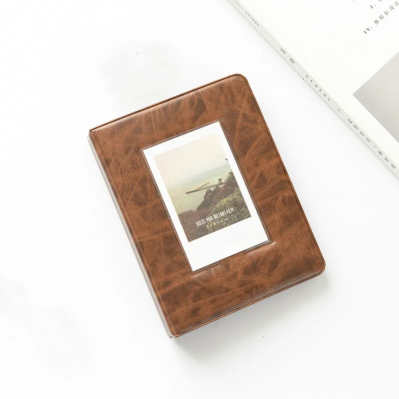 Новая 64 карманы 3 дюймов фотоальбом для мгновенной печати Polaroid фотоаппарата моментальной печати Fujifilm Instax Mini 9 камеры одноступенного процесса 8 7 s 90 70 25 Камера обертка для книги имя держатель для карт