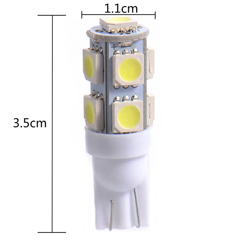 10 шт. светодиодные лампочки T10 W5W 5050 9SMD LED Ширина Лампы для мотоциклов 194 152 192