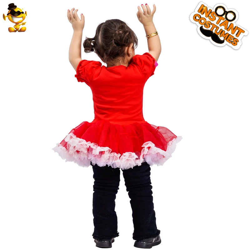 

DSPLAY Halloween New Style Cute Toddler Dress Girl Red Dress Cartoon Costumes For Party