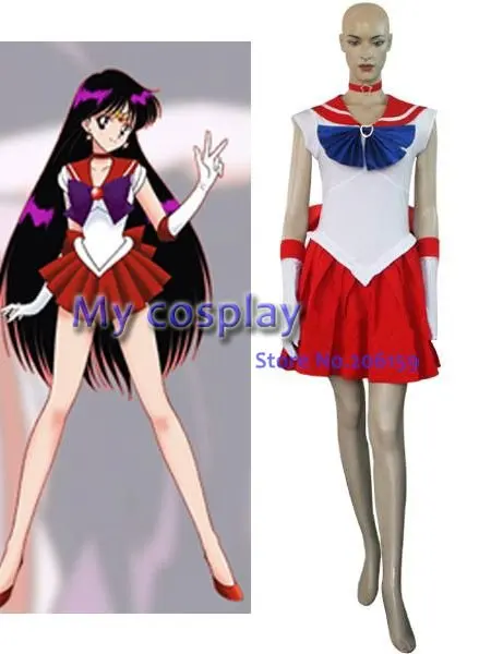 

Sailor Moon Raye Hino Cosplay Costume Female Halloween Party Costume Freeshipping-Anime Sailor Moon Cosplay
