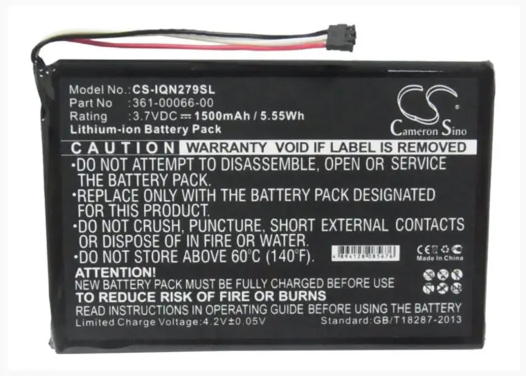 Аккумулятор Cameron Sino 1500mAh для GARMIN Dezl 760LMT 760LMT-D Nuvi 2757 2757LM 2797 2797LMT 361-00066-00 361-00066-10 gps, Naviga