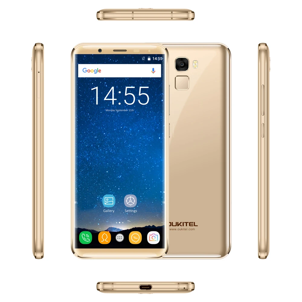 OUKITEL K5000 Smartphone 5.7 Inch 4G Phablet Android 7.0 MTK6750T Octa Core 1.5GHz 16.0MP Rear Camera Fingerprint Scanner Phone | Мобильные