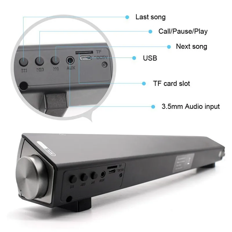 LemonMan bluetooth speaker LP-08 soundbar Portable Bluetooth 3D HIFI stereo Music surround with Microphone Super Bass | Электроника