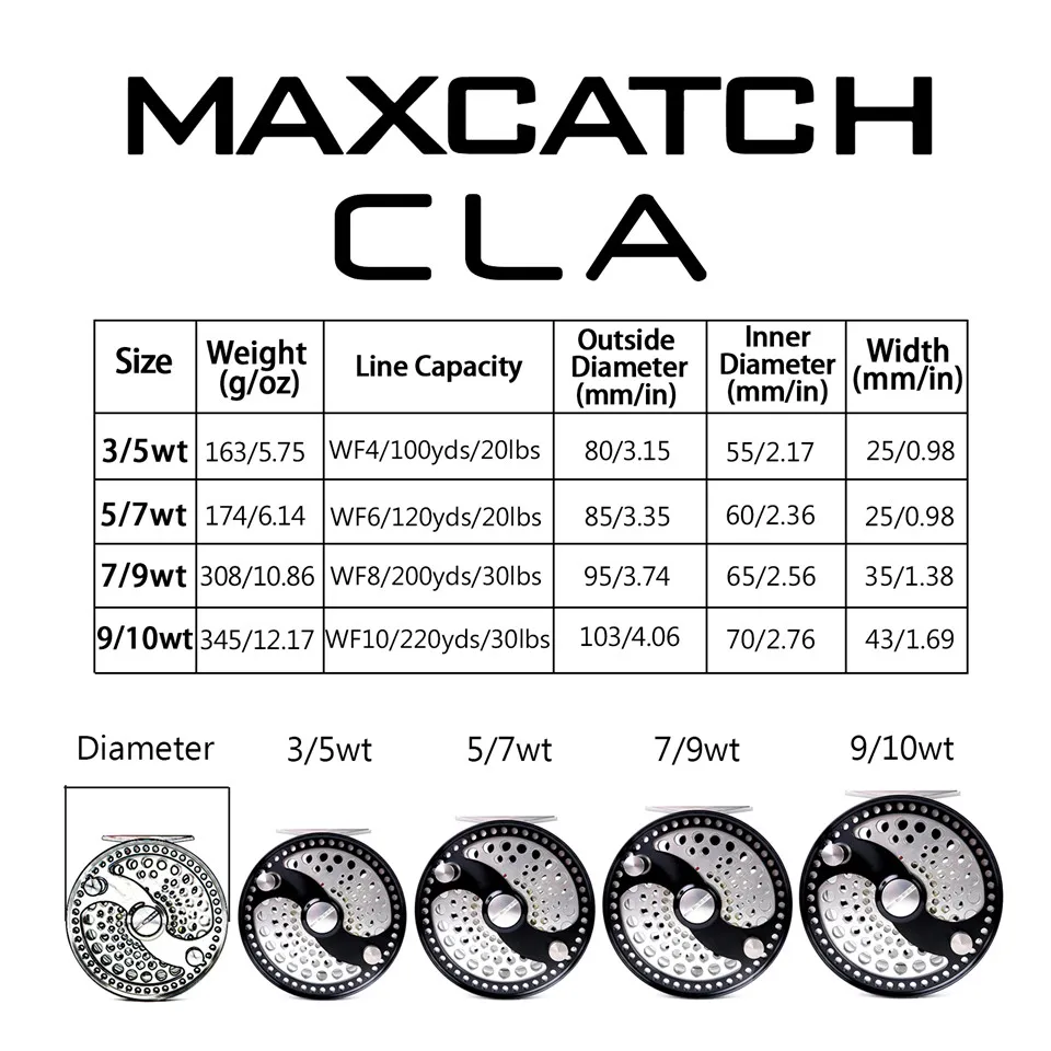 Maximumcatch CLA 3 10WT Классическая катушка для ловли нахлыстом с кликером система