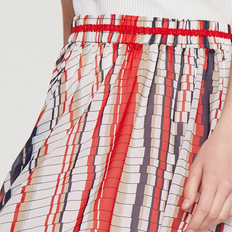 

Women' big size fat MM large size bohemian skirt floral beach skirt A word chiffon skirt