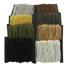 Цепи для ожерелий 2,53,54,5 мм, 2 мупак., из родиясеребраKC золотачерногоантичного бронзового цвета, плоская цепь для самостоятельного изготовления ювелирных изделий