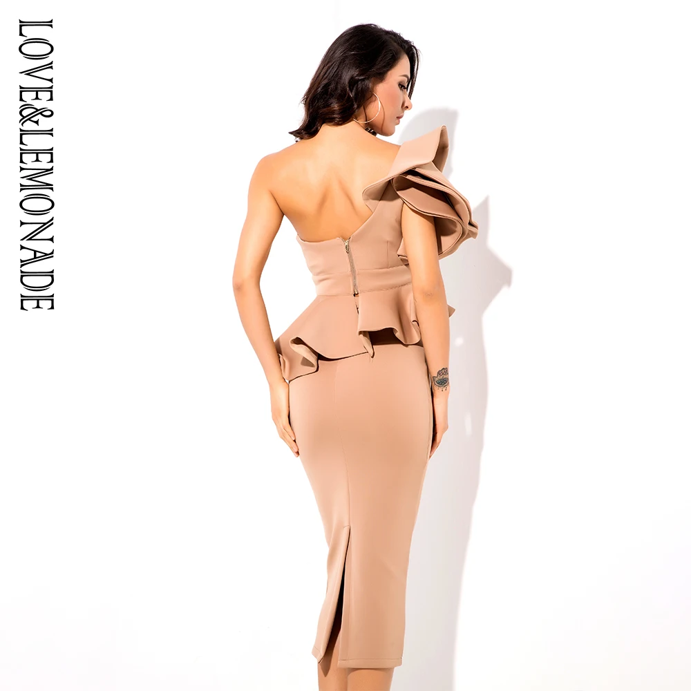 Love& Lemonade открытые тонкие комплекты из двух предметов на одно плечо с оборкой LM1191
