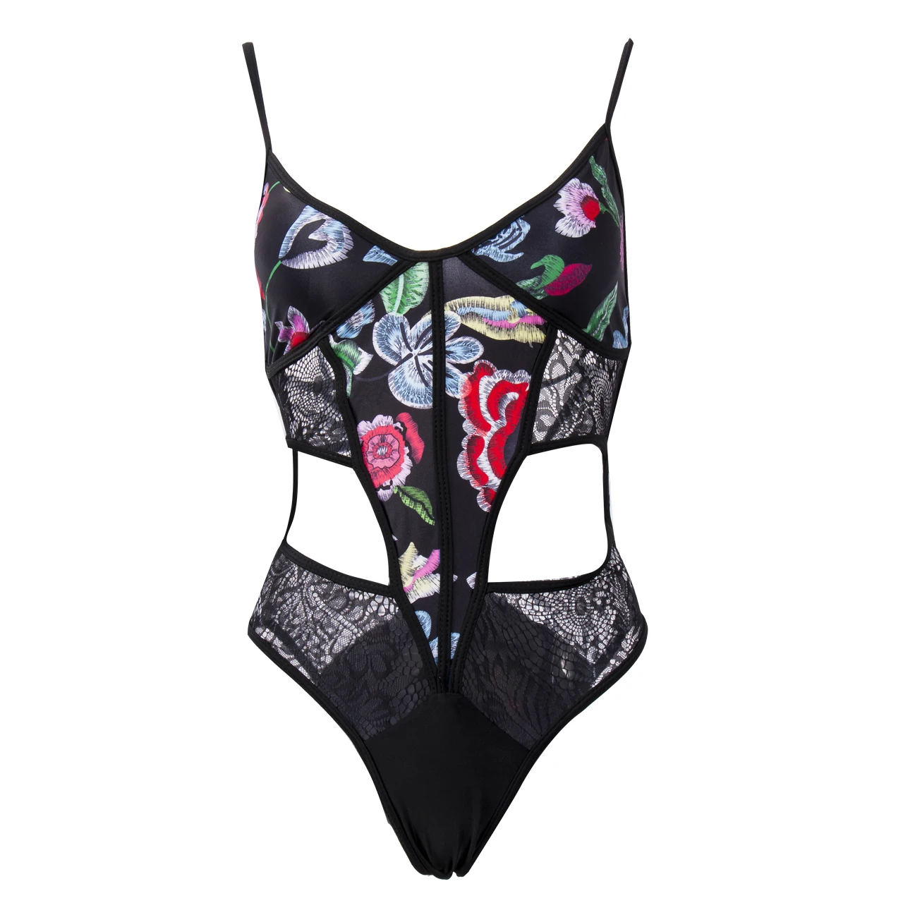 2017 сексуальный женский купальник с цветочным принтом бандажные цельные костюмы