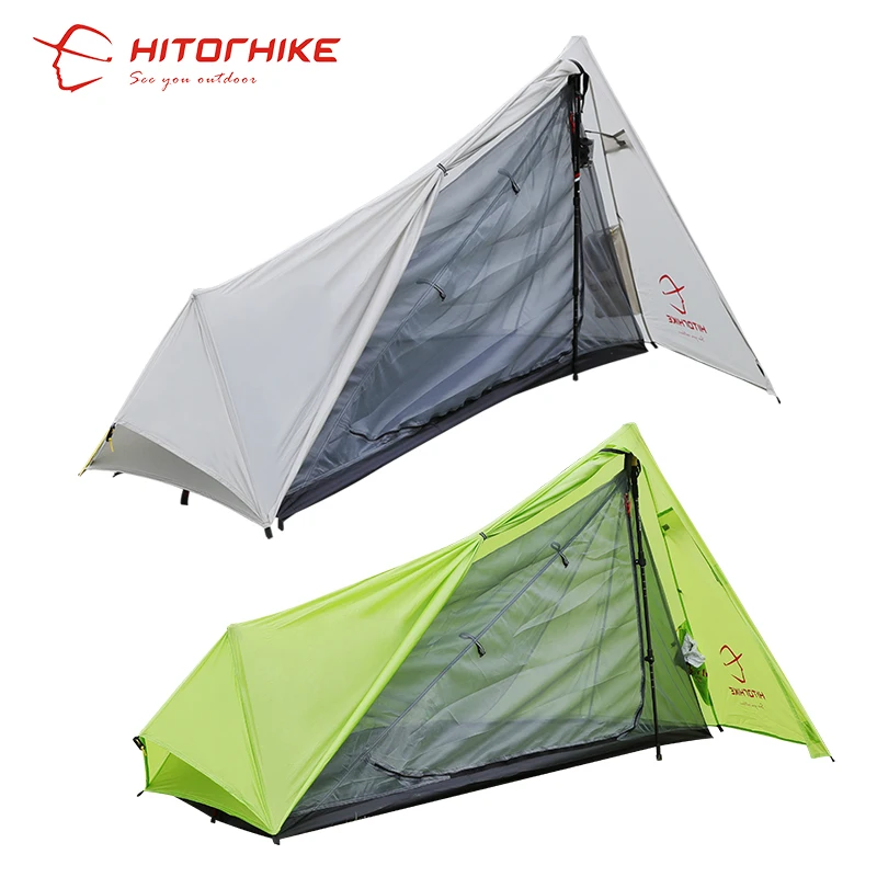 Hitorhike Ультралегкая палатка из силикона 15D 0 8 кг 3F для кемпинга 1 человек 3 сезона 2