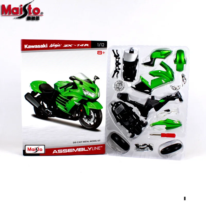 Maisto 1:12 Kawasaki ZX-14 собранная модель мотоцикла из сплава модель мотоцикла собранная DIY игрушка инструменты