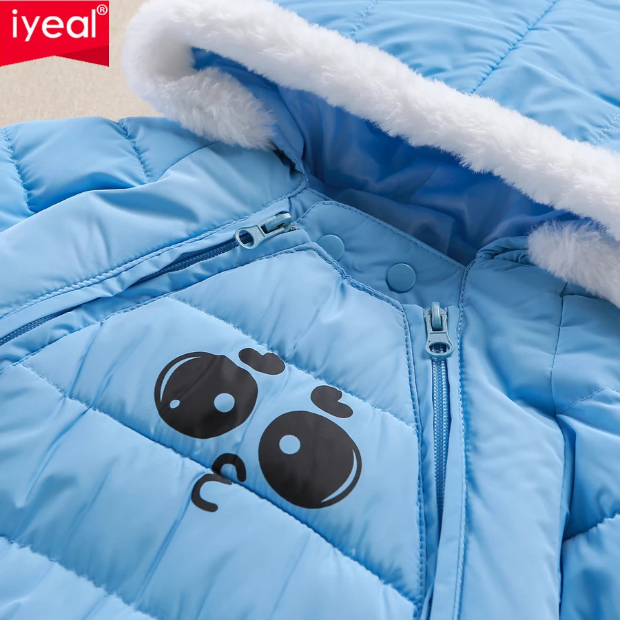 Зимний Детский комбинезон IYEAL плотная теплая одежда для новорожденных мальчиков