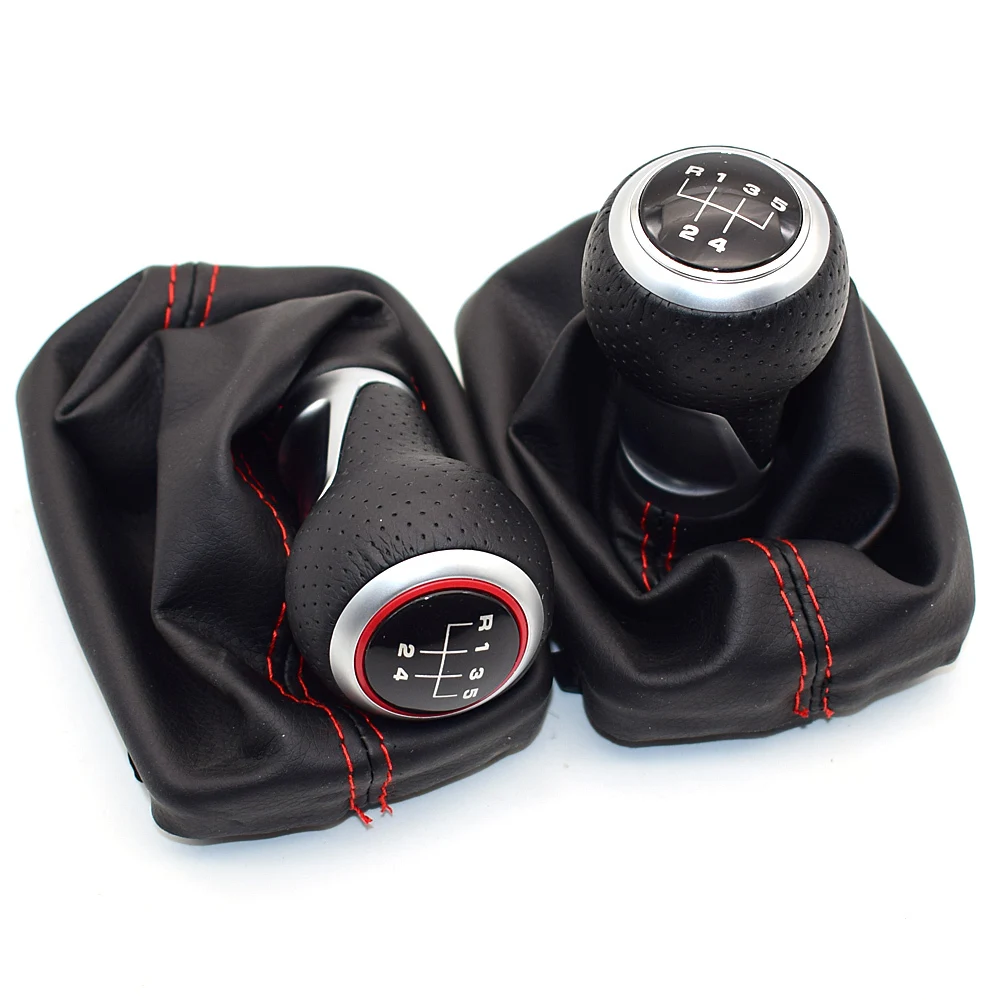 

OYAMARIVER Genuine leather Gear Shift Knob 5/6 Lever Stick Pen Gaiter Boot Cover For Audi A4 S4 B8 8K A5 8T Q5 8R S Line 07-15