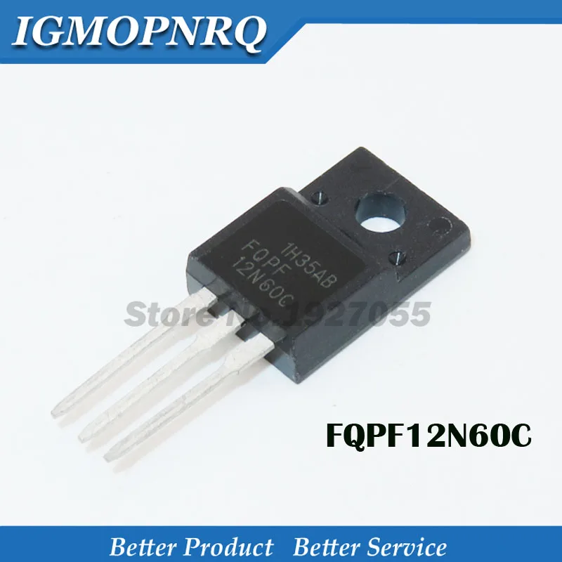 

10PCS FQPF12N60C TO-220F 12N60C 12N60 600V/12A TO220 FQPF12N60 TO-220 new MOS FET transistor