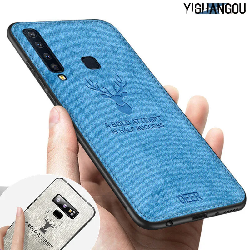Чехол для samsung Galaxy A9 A6 A8 плюс A10 A30 A50 Note 9 8 S10 S9 S8 S7 край M10 M20 мягкий чехол s тонкая ткань кожи накладка олень