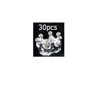 DIY0021-30pc-SV DIY ювелирные изделия корона аксессуары ручной работы смолы ремесло украшения мини милый король Королевский кулон в виде короны ювелирных изделий подвески - Цвет: DIY0021-30pc-SV