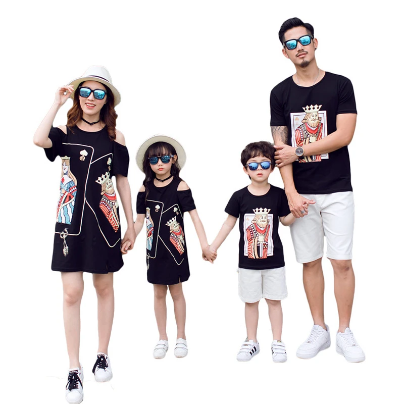 Одежда для семьи корейское модное платье родителей и ребенка Новое летнее мамы